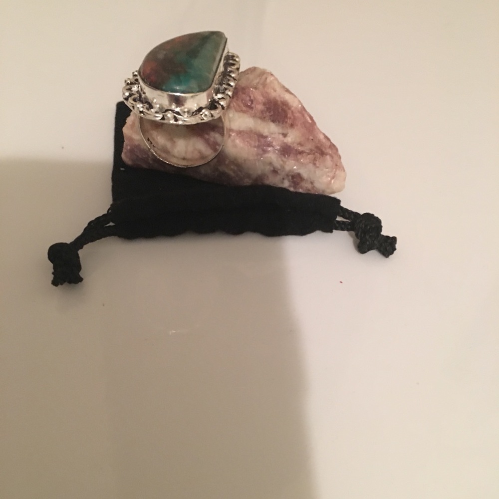 REAL CUPRITE STERLING SILVER RING - Picture 3 of 8